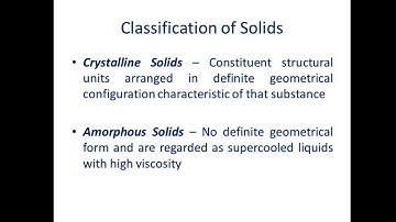 Crystalline and Amorphous, Isotropy and Anisotropy