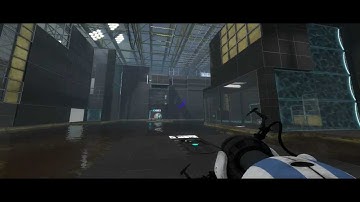 Portal 2 Co-op - Peer review chamber 3 - Unintended solution