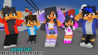 APHMAU LOVE AARON FAMILY W/ KIDS | CHICKEN WINGS MEME | GANGNAM STYLE DANCE - Minecraft Animation