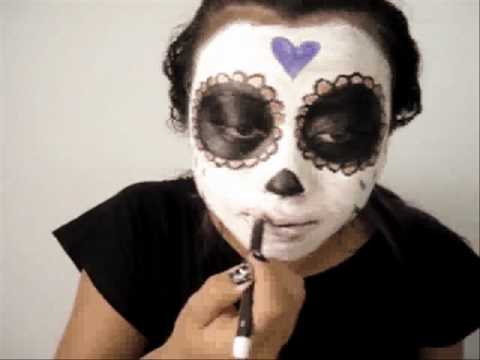 Anne Boleyn Sugar Skull face painting tutorial