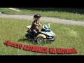Соня катается на мотике Детский электромобиль мотоцикл трайк 12v 30w на аккумуляторе 12v 7Ah с RC