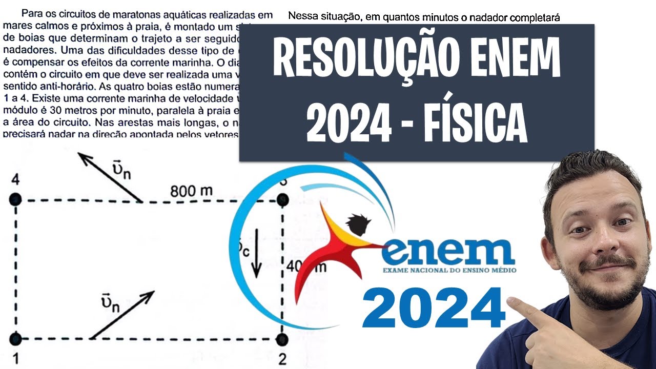 ENEM 2024 FÍSICA - Para os circuitos de maratonas aquáticas realizadas em mares calmos e próximos à