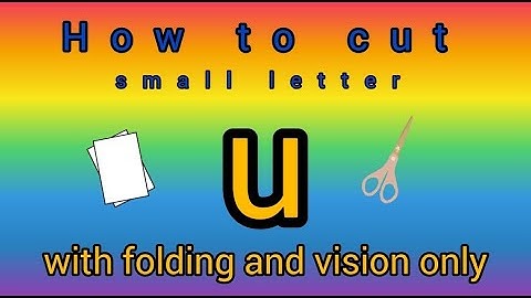 How to cut small letter "u" with folding guide only #shorttutorial #cuttingskills #cuttingletters