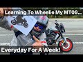 Learning How To Wheelie My MT-09 | Everyday For A Week | What I Learned...