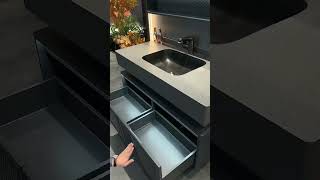 Gun Gray 2 Part Marble Cabinet Vanity Box