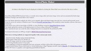 StereoPhoto Maker Tutorial: On Using the Help page