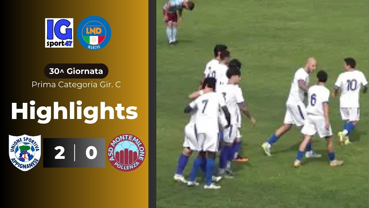 Appignanese-Montemilone Pollenza 2-0 (Prima Categoria - Girone C)