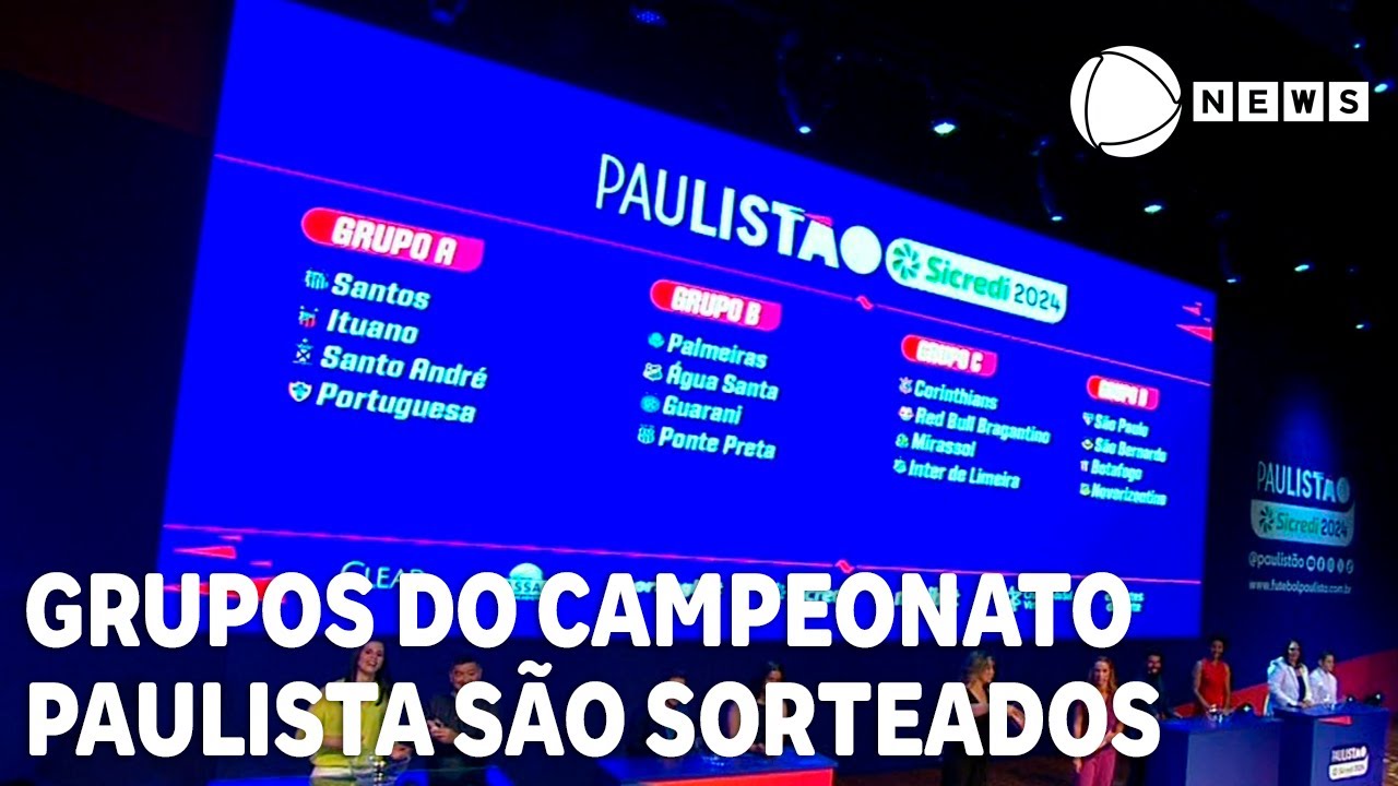 Sorteio define grupos do Campeonato Paulista do ano que vem