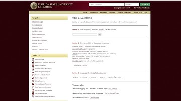General Navigation of the library home page