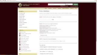 General Navigation of the library home page