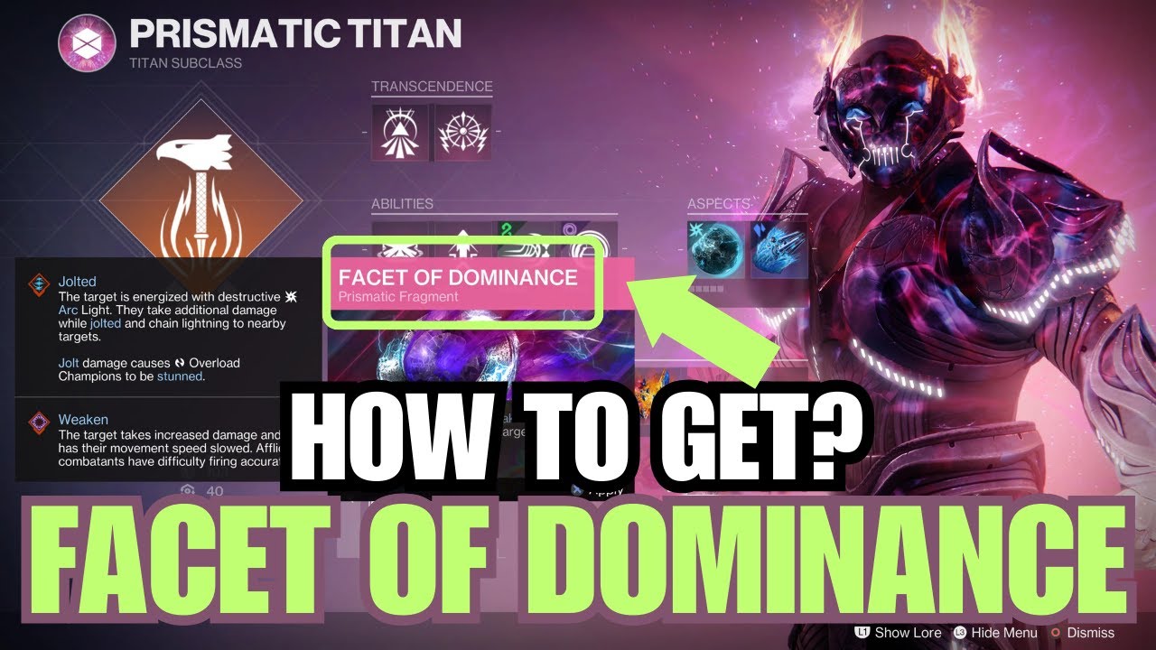How to unlock "Facet of Dominance" Prismatic Fragment - Facet of Dominance location guide Destiny 2
