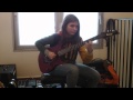 14 year old girl playing guitar cover van halen  beat it solo  tina s 14 year old girl amazing