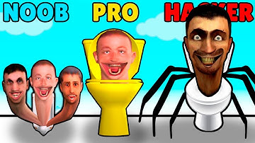 NOOB vs PRO vs HACKER in Merge Skibidi Toilet Battle Master