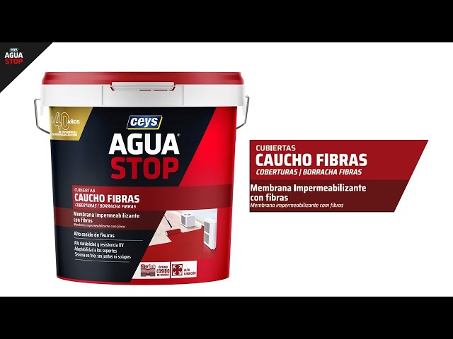 Impermeabilizante Agua Stop Ceys Caucho Fibras color Gris 5 y 20 kilos