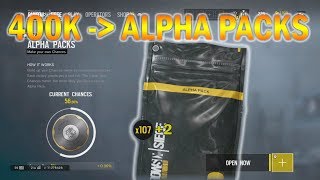 OPENING 109 ALPHA PACKS WORTH 400K - Rainbow Six Siege operation health