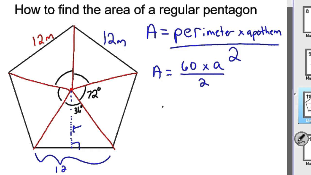 How to find the Area of a pentagon - YouTube