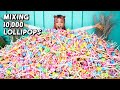 Mixing Together 10,000 Lollipops Into One GIANT Lollipop