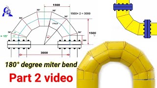 180° miter cut band formula | miter cut elbow middle piece side piece formula | माइटर फॉर्मूला