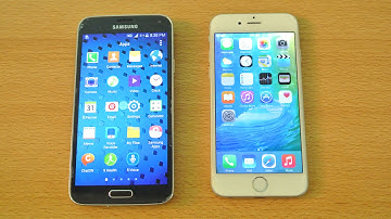 iPhone 6 iOS 9 Beta 1 vs Samsung Galaxy S5 - Apps Opening Speed Test HD