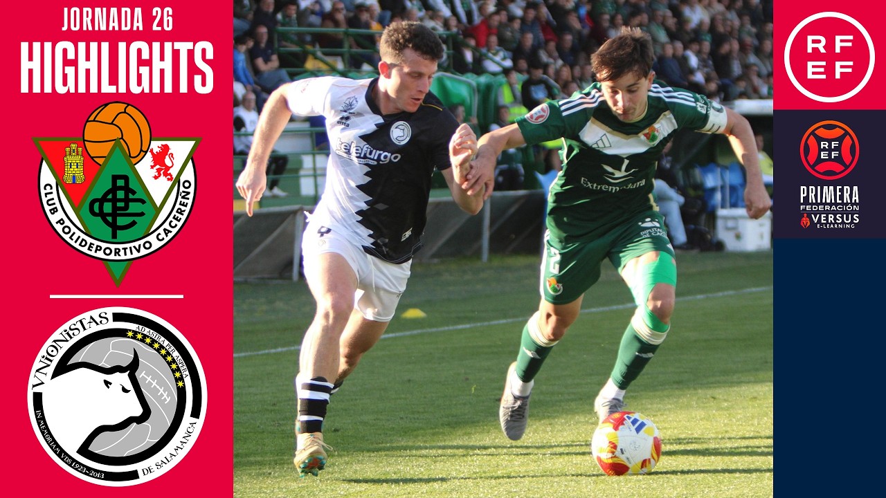 Resumen #PrimeraFederación | CP Cacereño 3-3 Unionistas CF | Jornada 26 | Temporada 2025/2026