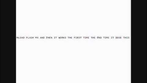 Flash MX Error