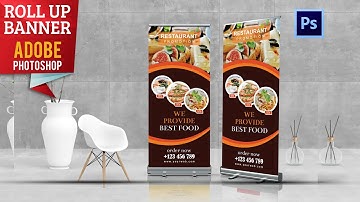 CorelDraw 2019 | Create Restaurant food Roll up Banner
