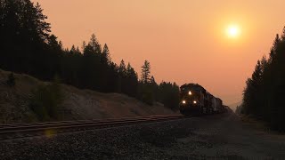 Empire builder Meets Mega Manifest /Autorack Train at Tamarack
