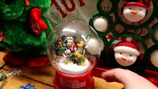 Gemmy Animated Mickey Mouse Snow Globe Christmas Decoration