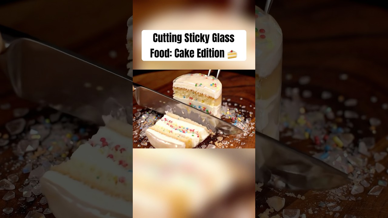 Sticky Glass Food ASMR- Cake Edition 🍰