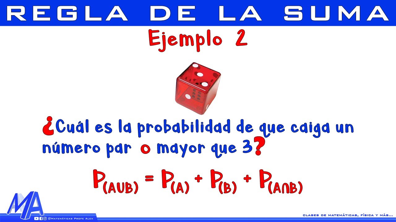 Regla de la suma | Unión de sucesos Ejemplo 2 - YouTube