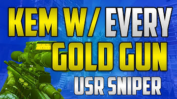 COD Ghosts: *INSANE* Gold USR Sniper KEM :: KEM w/ Every Gold Gun