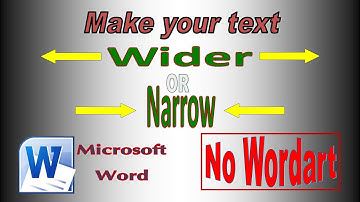 Changing the ratio of height and width of text in Microsoft Word 2010