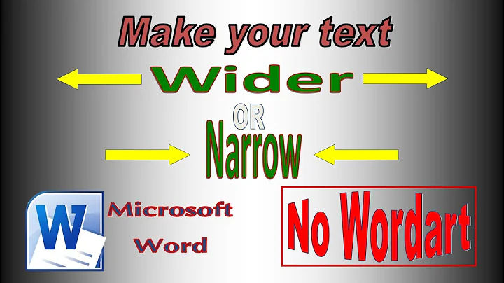 Changing the ratio of height and width of text in Microsoft Word 2010