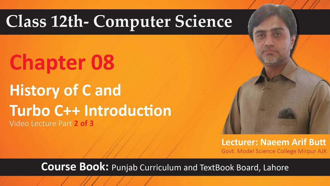 ICS Part-2 Chapter 8 Topic History of C language & Turbo C++ ...