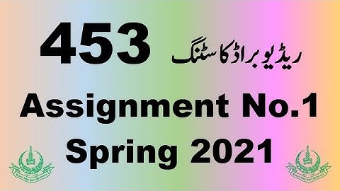 AIOU Code 453 Solved Assignment No.1 Spring 2021