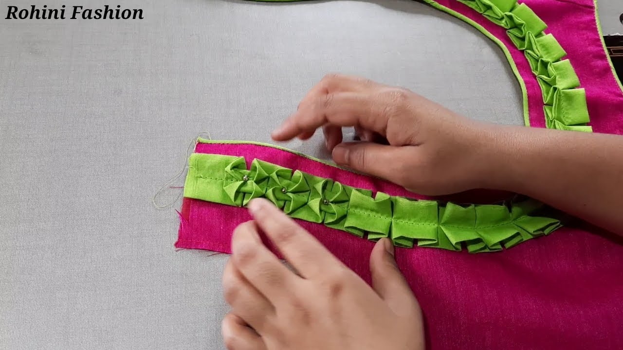 Beautiful model blouse back neck design|cutting and stitching back neck