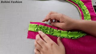 Beautiful model blouse back neck design|cutting and stitching back neck screenshot 4
