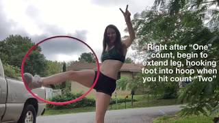 Hula Hoop Trick Tutorial | Knee Hooping to Foot Hooping Pass