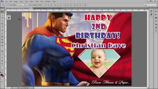 tarpaulin superman background layout template