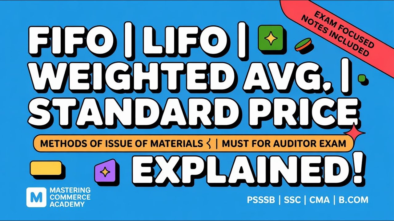 Methods of Issue of Materials | FIFO, LIFO, Weighted Average, Standard Price  | JUNIOR AUDITOR