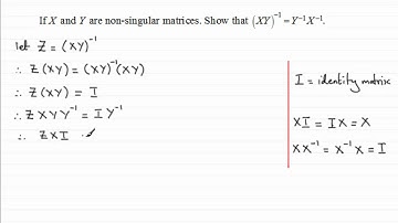 Matrix Identity Example : ExamSolutions