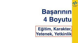 Başarının 4 Boyutu Eğitim, Karakter, Yetenek Ve Yetkinlik