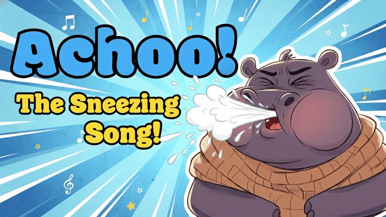 🤧 Achoo! Sneezy Hippo Keeps Sneezing | Learning Animals & Sounds ...