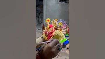 Navratri idol making 🌺🌸🌺 #mata #navratri #idol #durgapuja #maadurga #shorts #durga