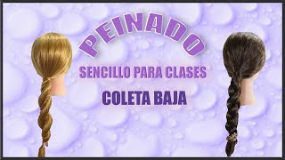 PEINADO DE COLETA BAJA CON ESTILO💕 LOW PONYTAIL HAIRSTYLE