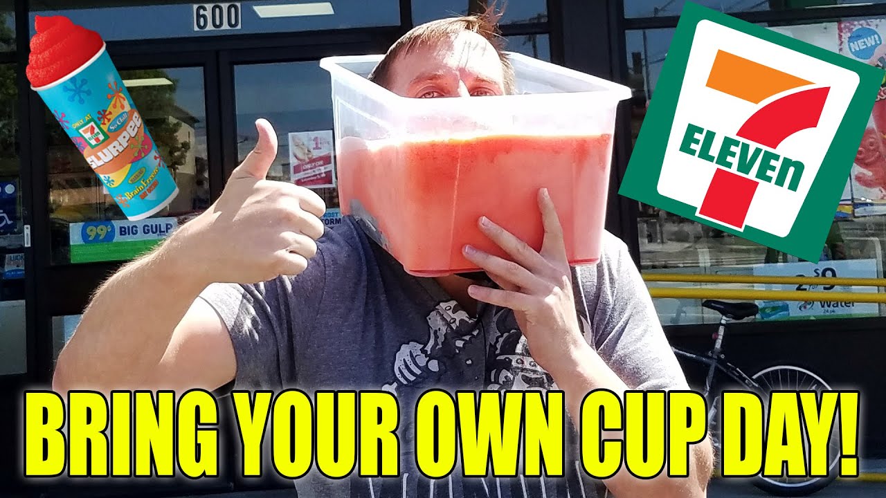 Bring Your Own Cup Day at 7Eleven YouTube