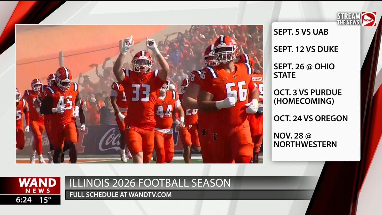 Big Ten Conference Releases 2026 Illinois Football Schedule YouTube 