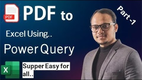 V-1 How to Convert PDF Data to Excel using Power Query?  supper Easy for all.