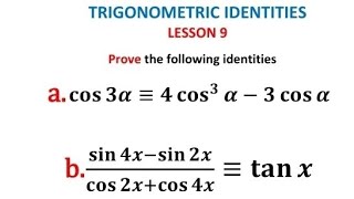 How to prove trigonometric identities| Compound angle formulae| Double angle formulae #alevelmaths 