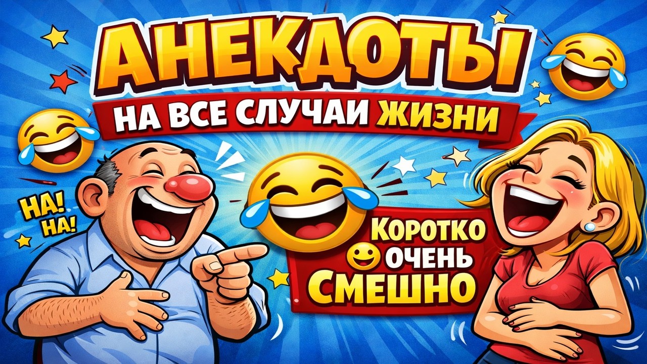 Анекдоты на все случаи жизни 😄 Коротко и очень смешно